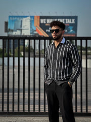 Printed Lining Shirt Style Jacket